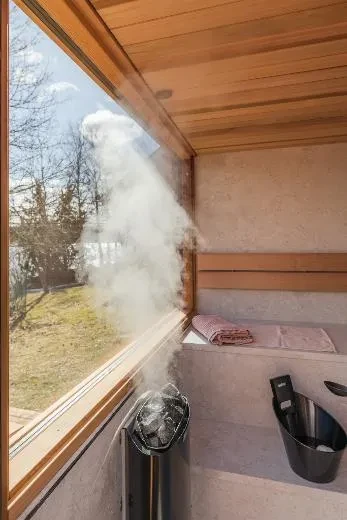 Kirami FinVision® -sauna M Zero (GlowBlack and CoralWhite)_Solarsystem model