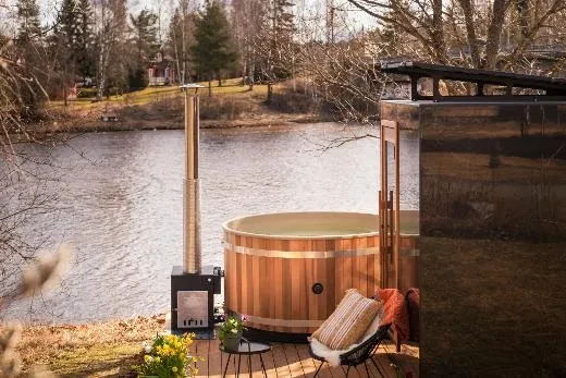 Kirami FinVision® -sauna M Zero (GlowBlack and CoralWhite)_Solarsystem model